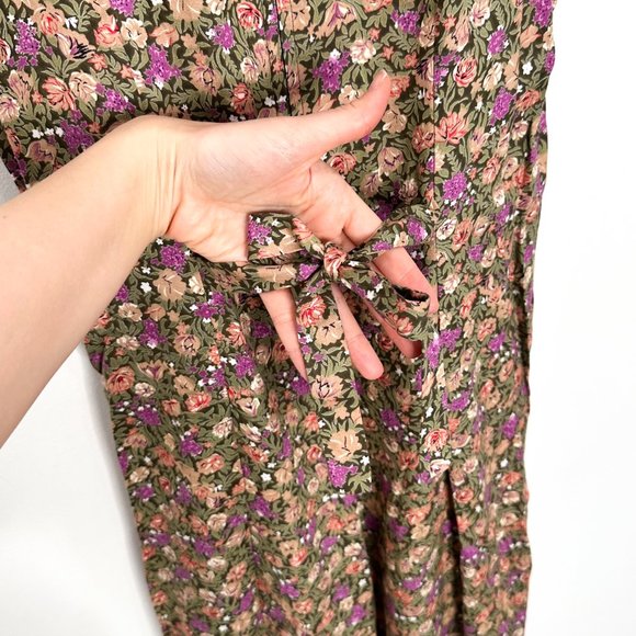 Jamie Brooke Wide-Leg Floral Print Vest Jumpsuit Vintage 90s Women’s Size M - Picture 13 of 16